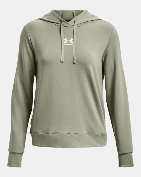Women's UA Rival Terry Hoodie in Green image number 4